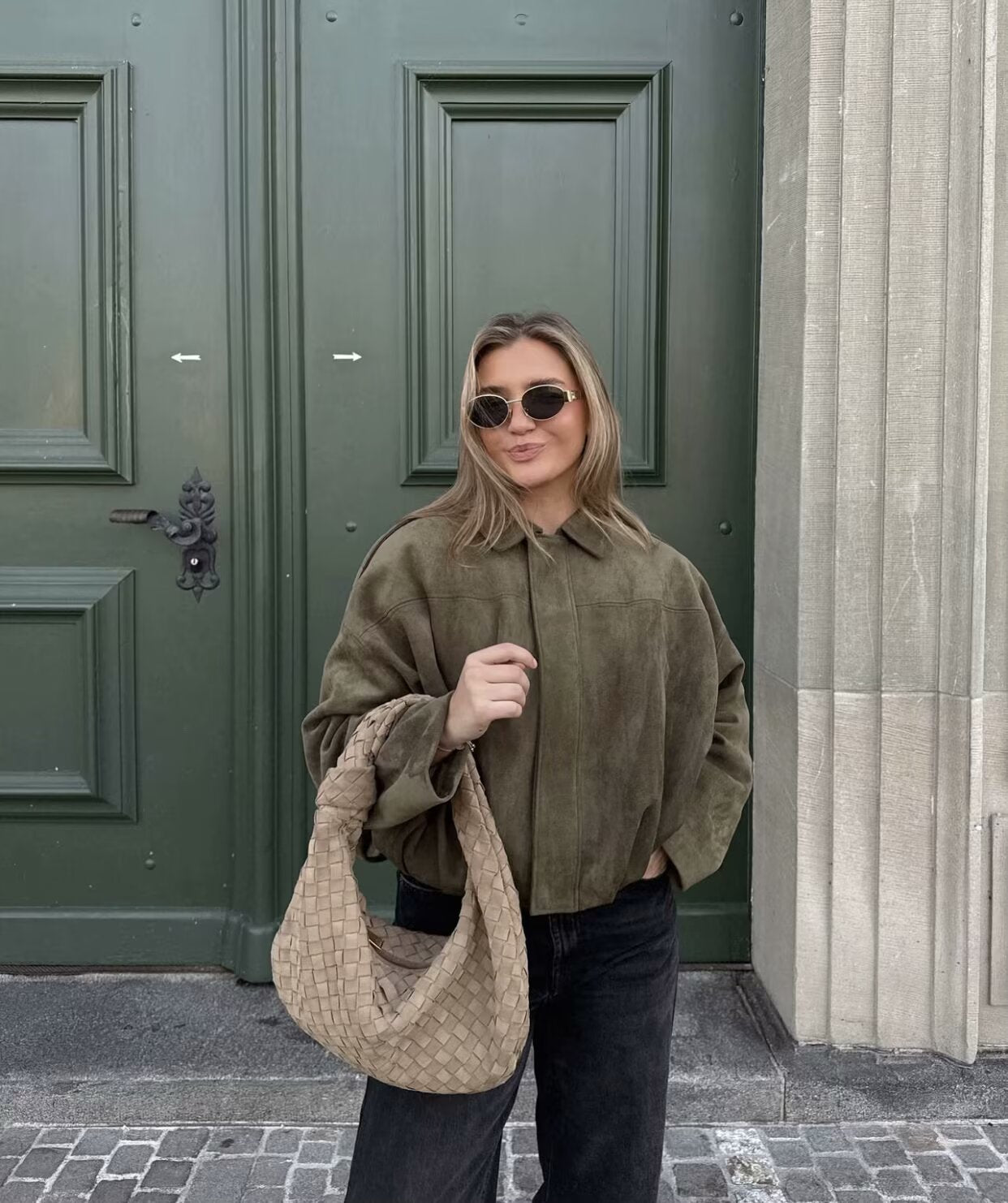 Sophie | Modische Wildlederjacke Damen im Pilotenlook
