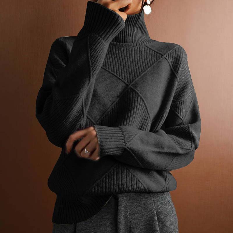 Patrick | Stilvoller Damenstrickpullover mit Rollkragen