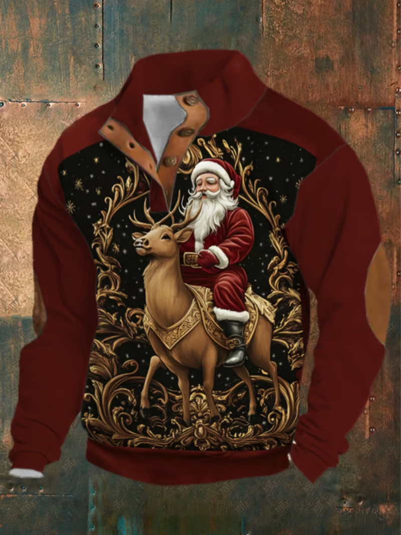 Leon | Festlicher Herrenpullover Mit Rentier-Design Weihnachten
