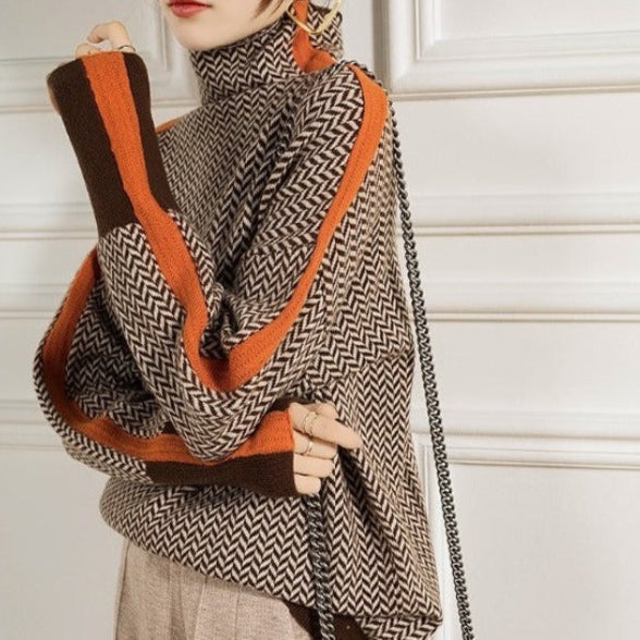 Lina | Retro-inspirierter Rollkragenpullover für Damen