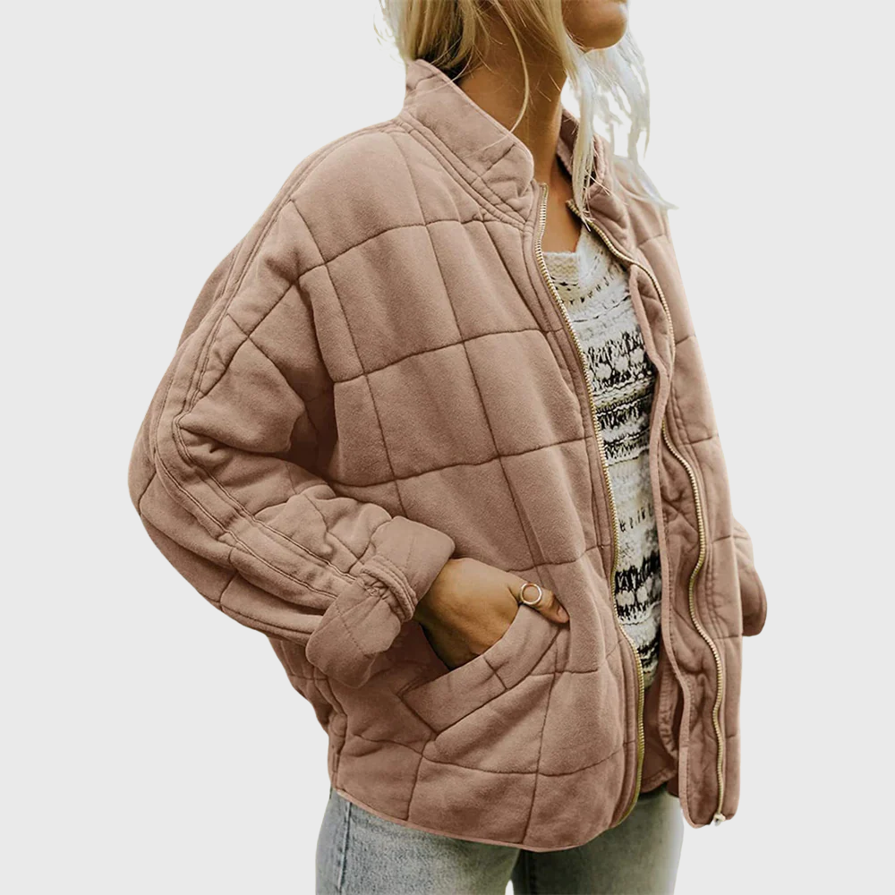 Lina | Gesteppt Jacke mit Reißverschluss im modernen Stil