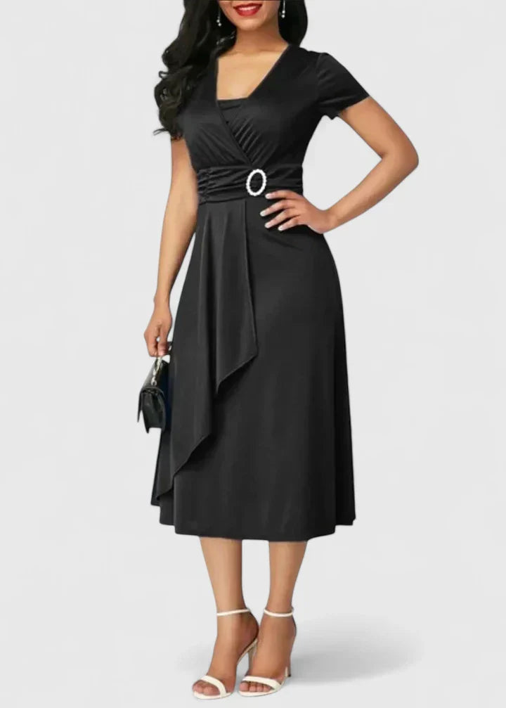 Amira | Elegantes Midikleid Damen mit modernem Schnitt