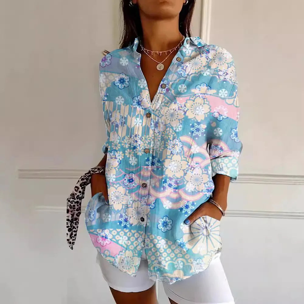 Sophie | Trendige Damenbluse im bunten, modernen Design