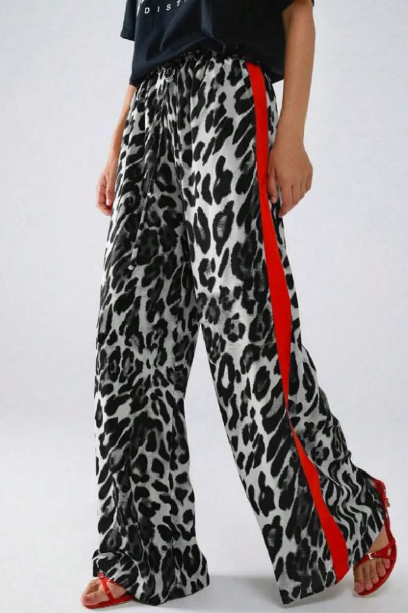 Miriam | Stylische Hose mit Leopardenmuster & Streifen