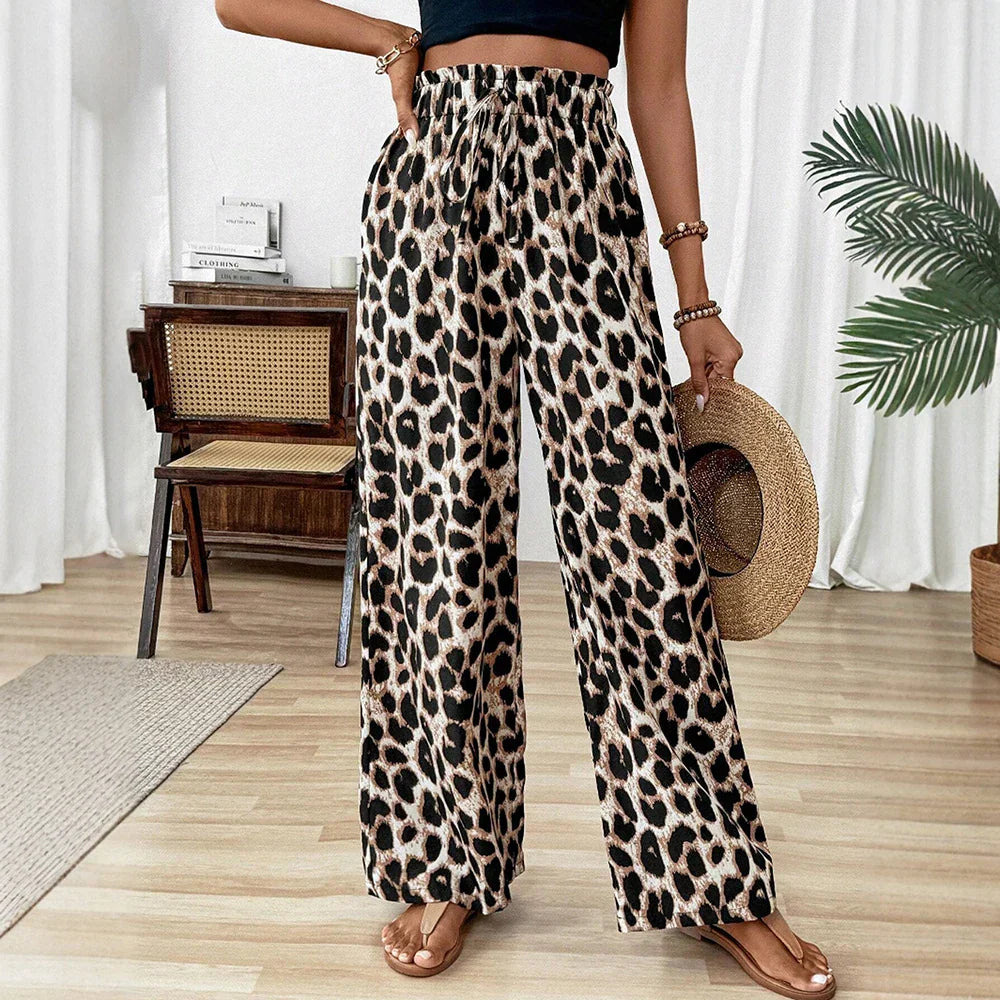 Selina | Leichte Hose im stilvollen Leopardenmuster
