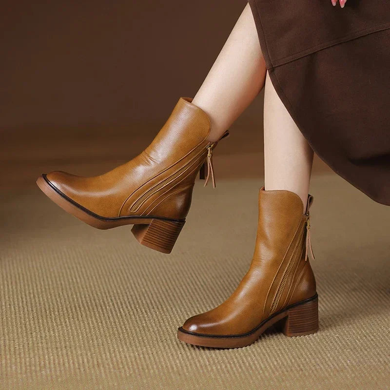Lea | Modische Damenstiefeletten aus Leder mit Stil