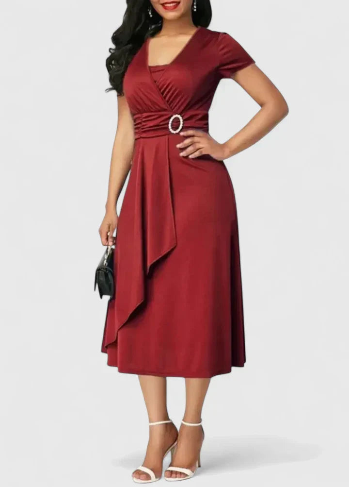 Amira | Elegantes Midikleid Damen mit modernem Schnitt