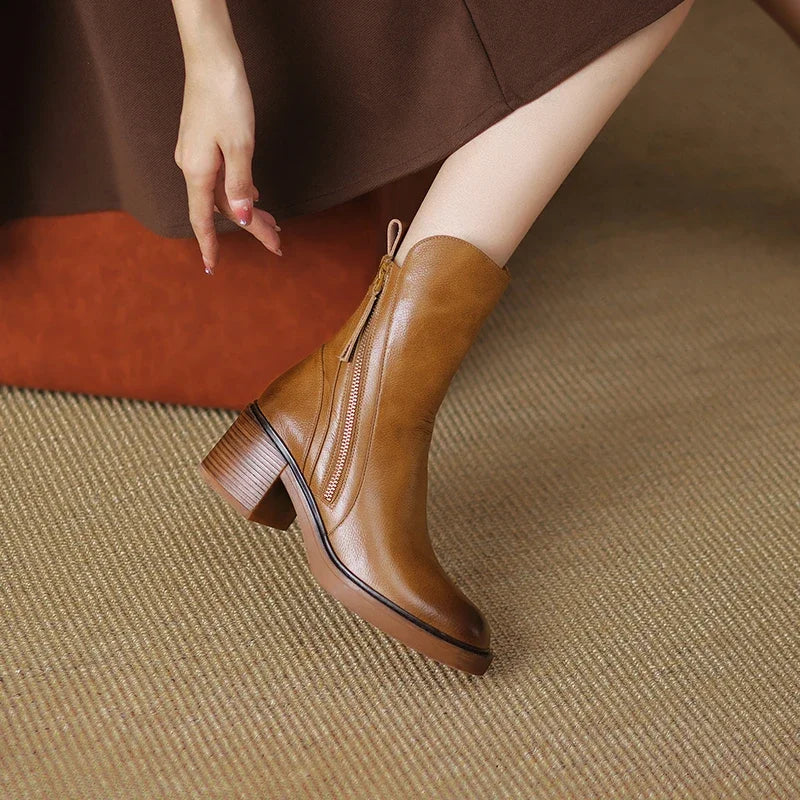 Lea | Modische Damenstiefeletten aus Leder mit Stil