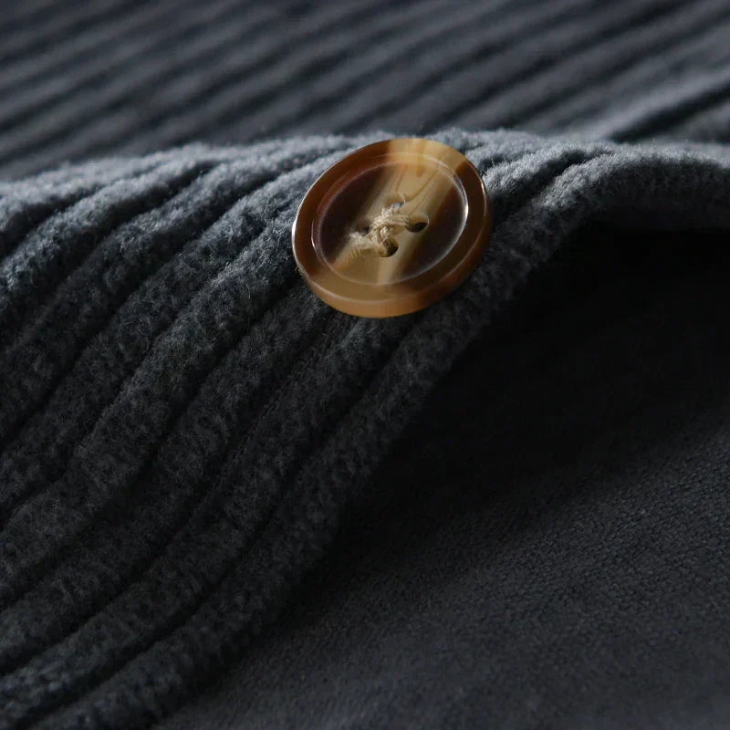 Felix | Stilvolles Herrenhemd aus braunem Cordstoff