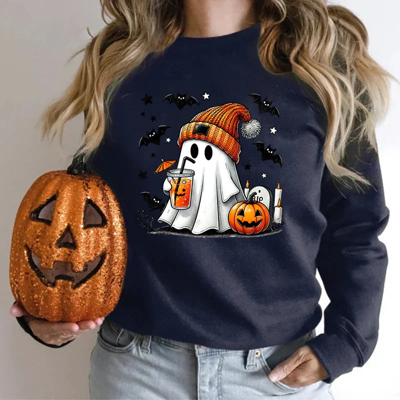 Lea | Bequemes Sweatshirt mit Halloween-Geist-Design