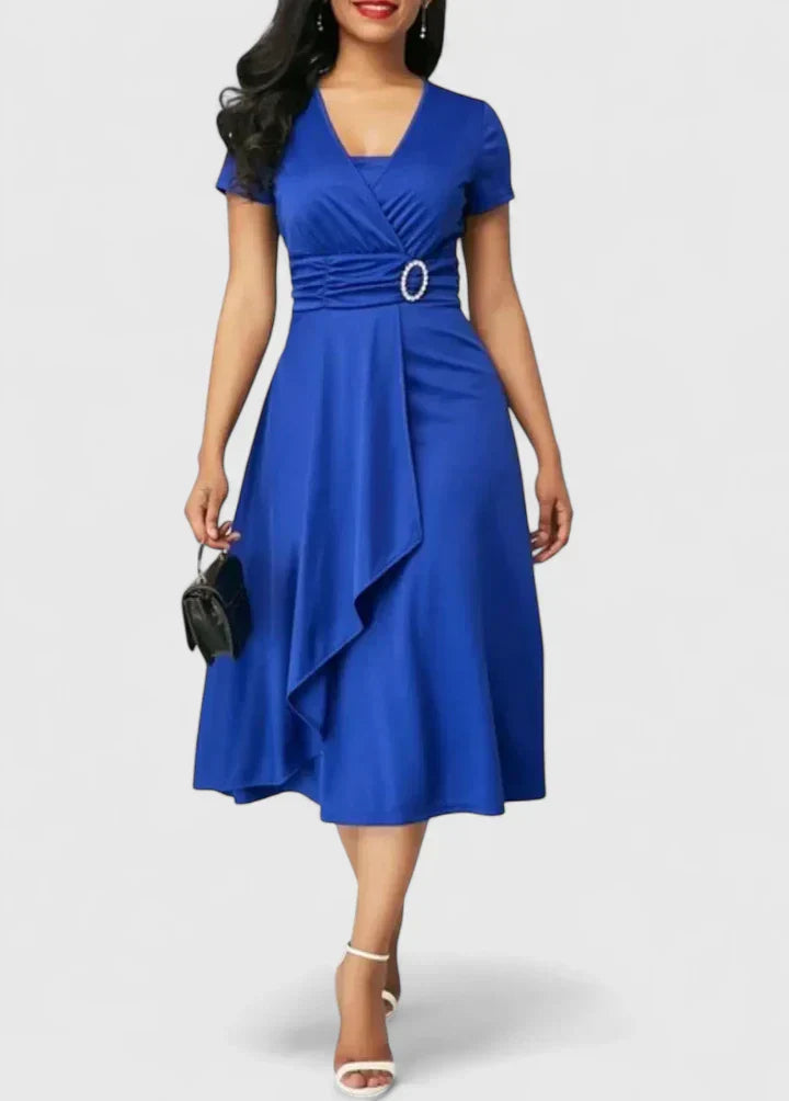 Amira | Elegantes Midikleid Damen mit modernem Schnitt