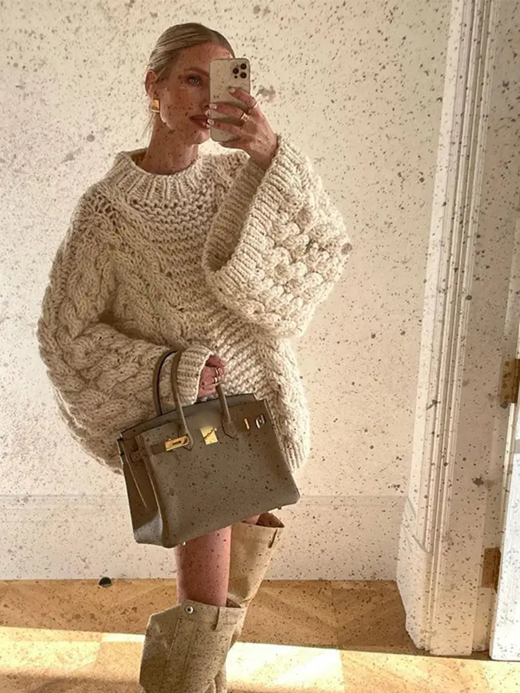Nina | Komfortabler Oversize Strickpullover für Damen Alltagsmode