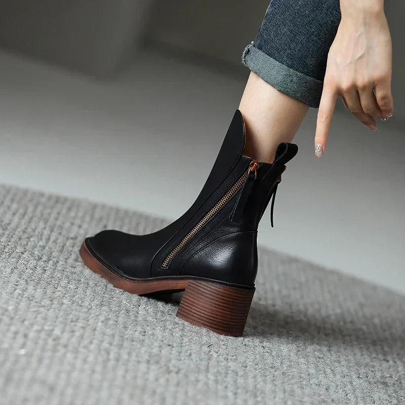 Lea | Modische Damenstiefeletten aus Leder mit Stil