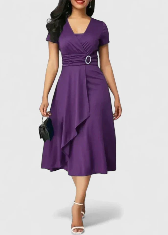 Amira | Elegantes Midikleid Damen mit modernem Schnitt