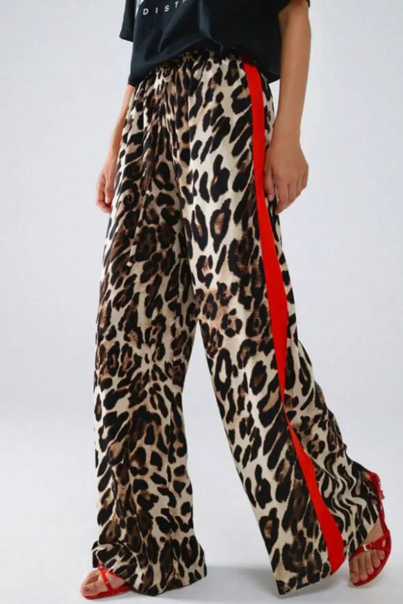 Miriam | Stylische Hose mit Leopardenmuster & Streifen