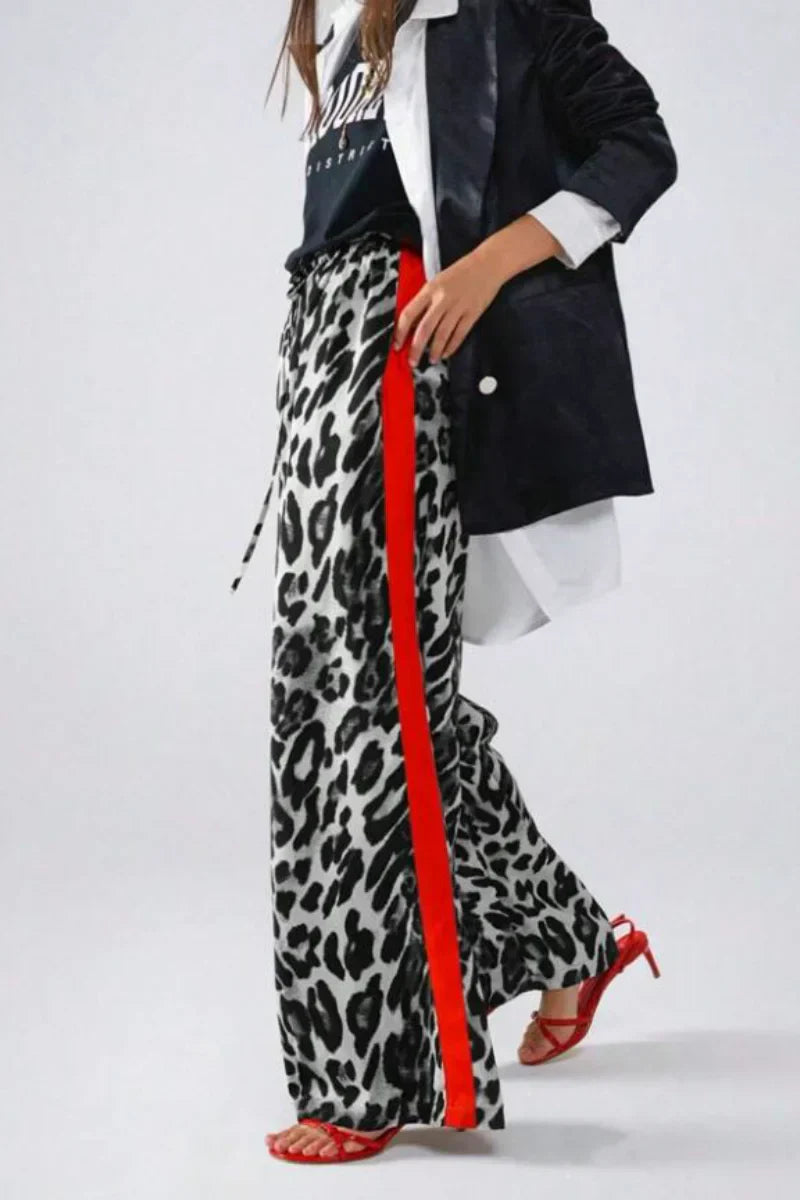 Miriam | Stylische Hose mit Leopardenmuster & Streifen