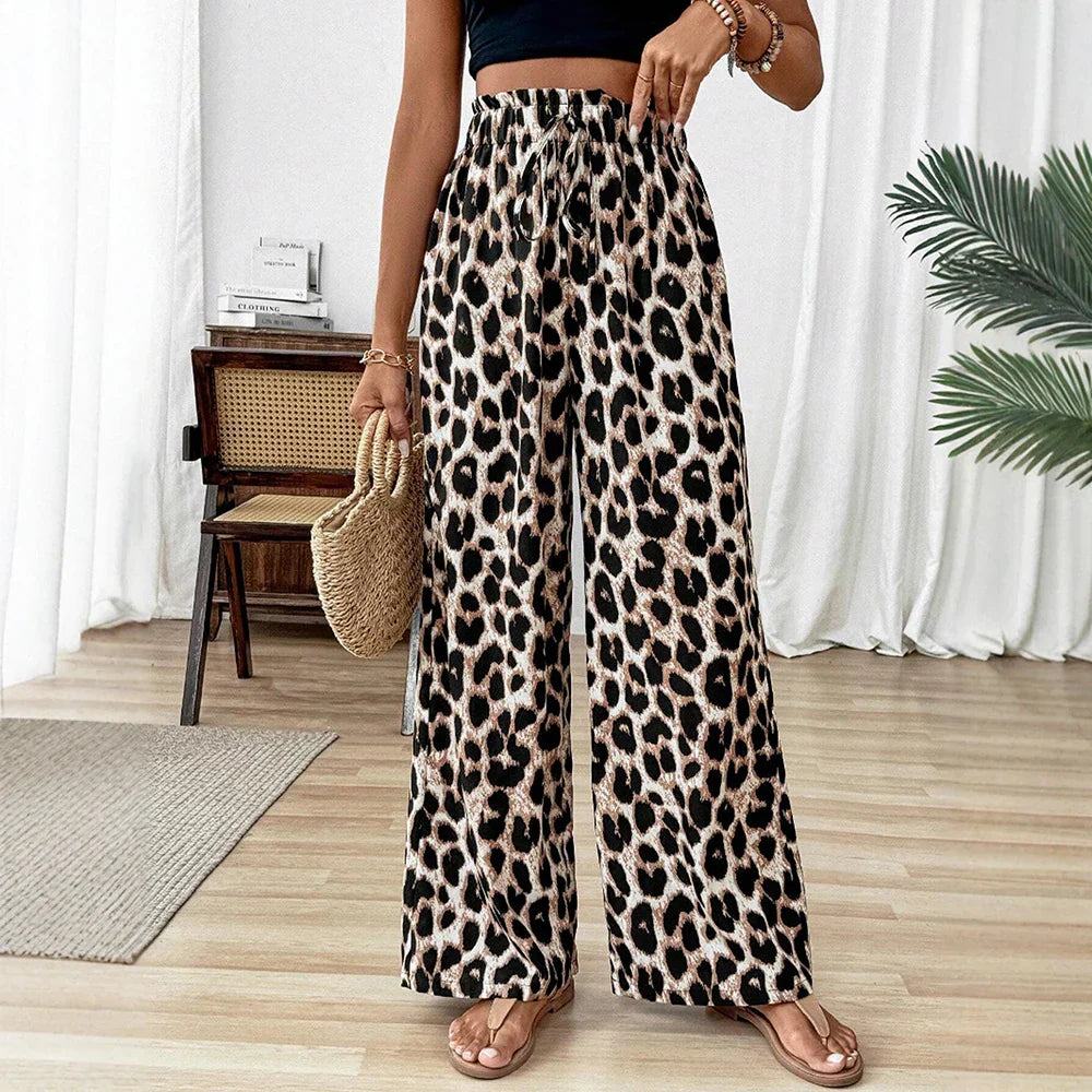 Selina | Leichte Hose im stilvollen Leopardenmuster