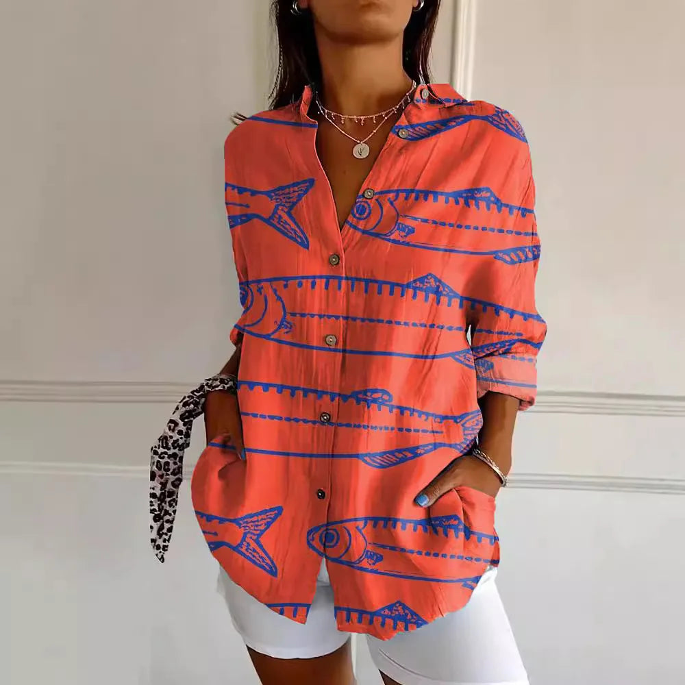 Sophie | Trendige Damenbluse im bunten, modernen Design