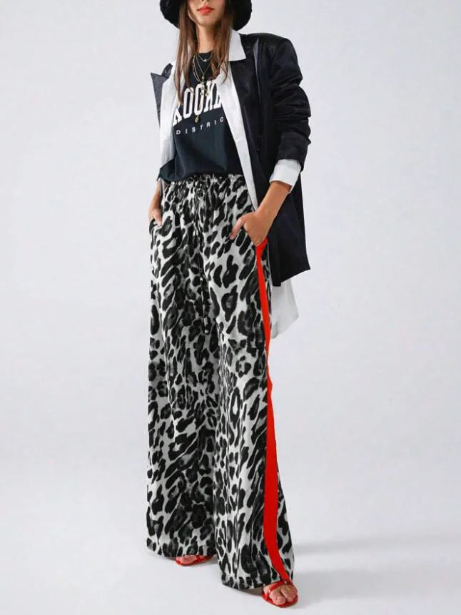 Miriam | Stylische Hose mit Leopardenmuster & Streifen