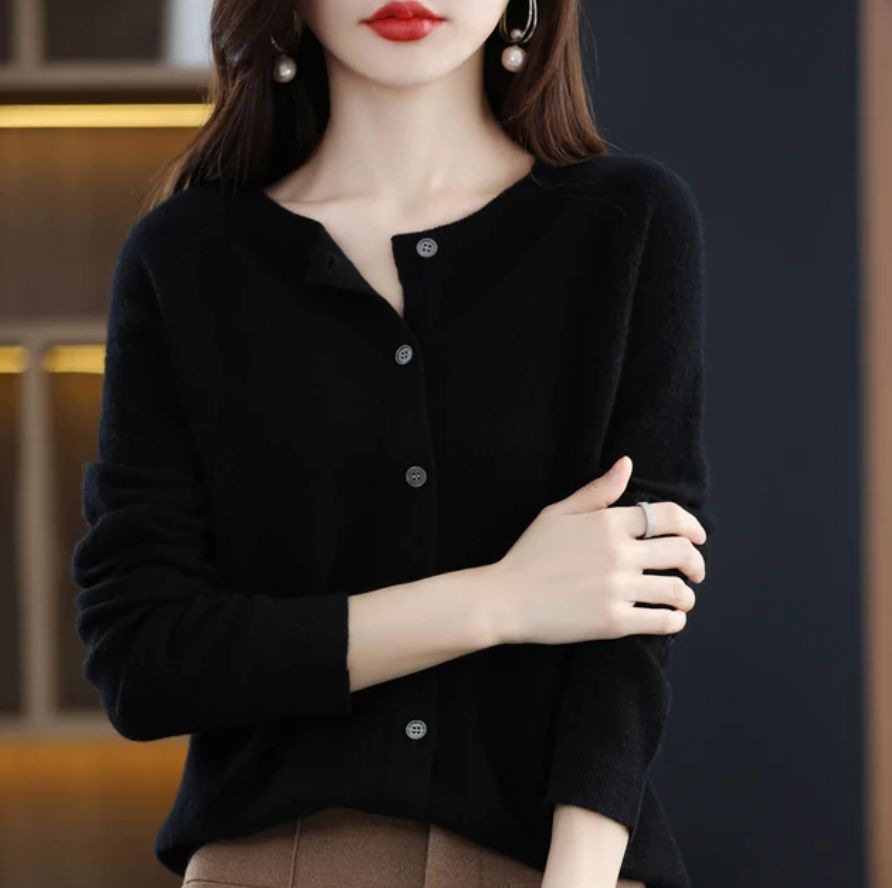 Nora | Stilvoller Strickcardigan für Büro und Freizeit