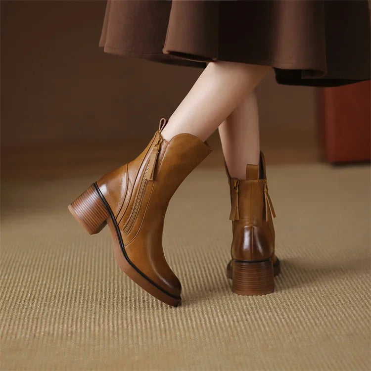 Lea | Modische Damenstiefeletten aus Leder mit Stil