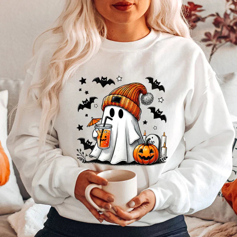 Lea | Bequemes Sweatshirt mit Halloween-Geist-Design