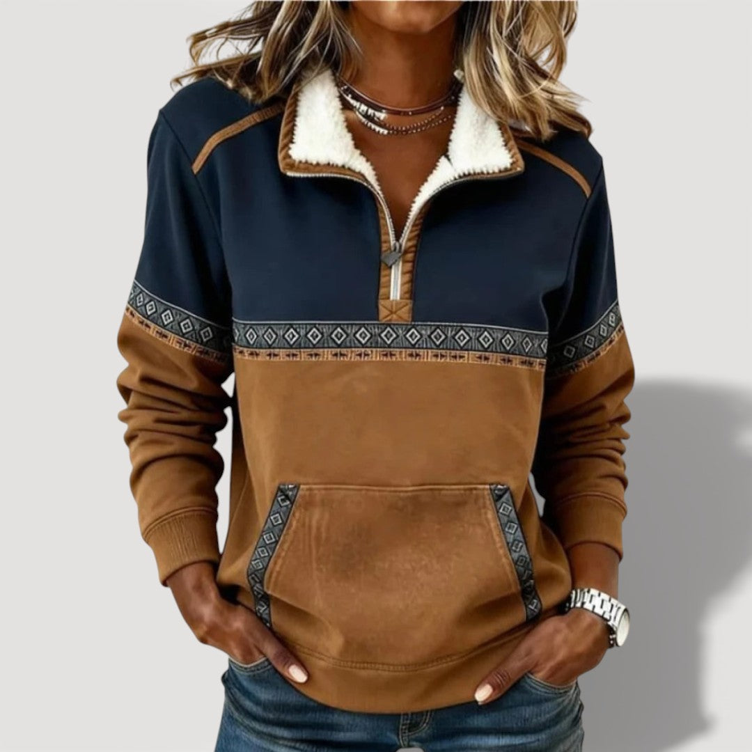 Sophie | Damen Pullover Half-Zip modern und elegant