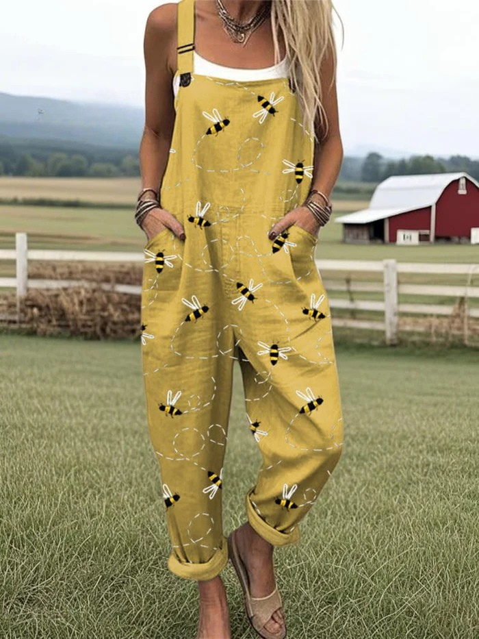 Lena | Stilvoller Jumpsuit mit angesagtem Vintage-Print