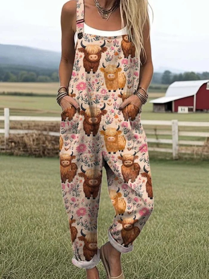Lena | Stilvoller Jumpsuit mit angesagtem Vintage-Print