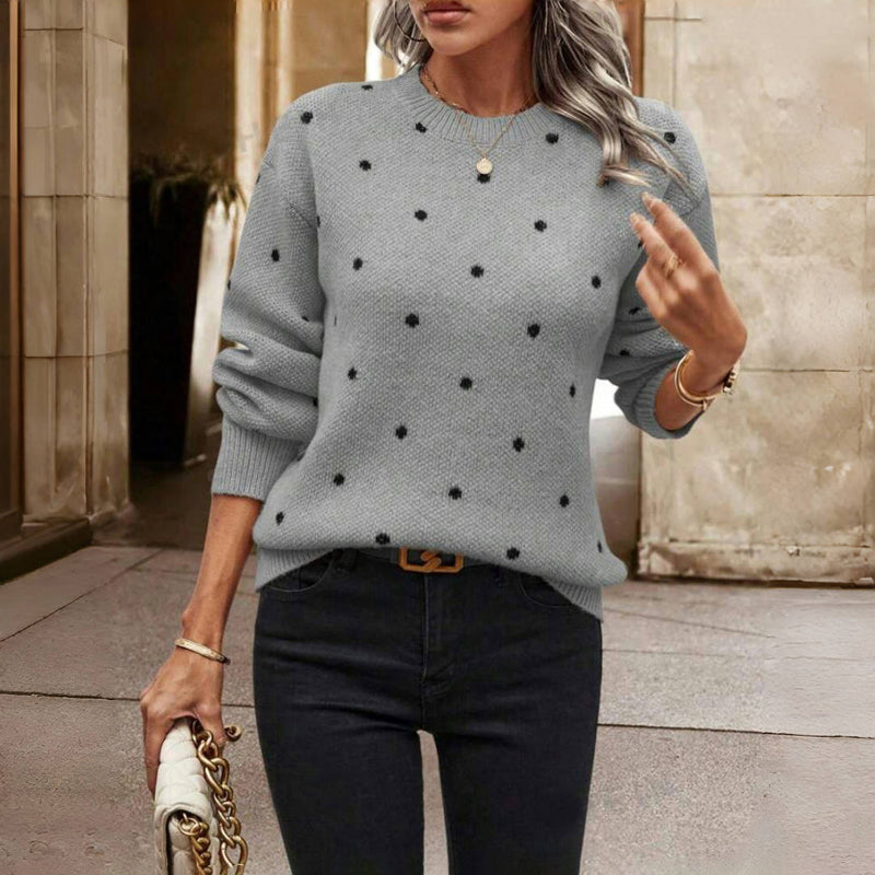 Sophie | Eleganter Strickpullover mit modernem Punktmuster