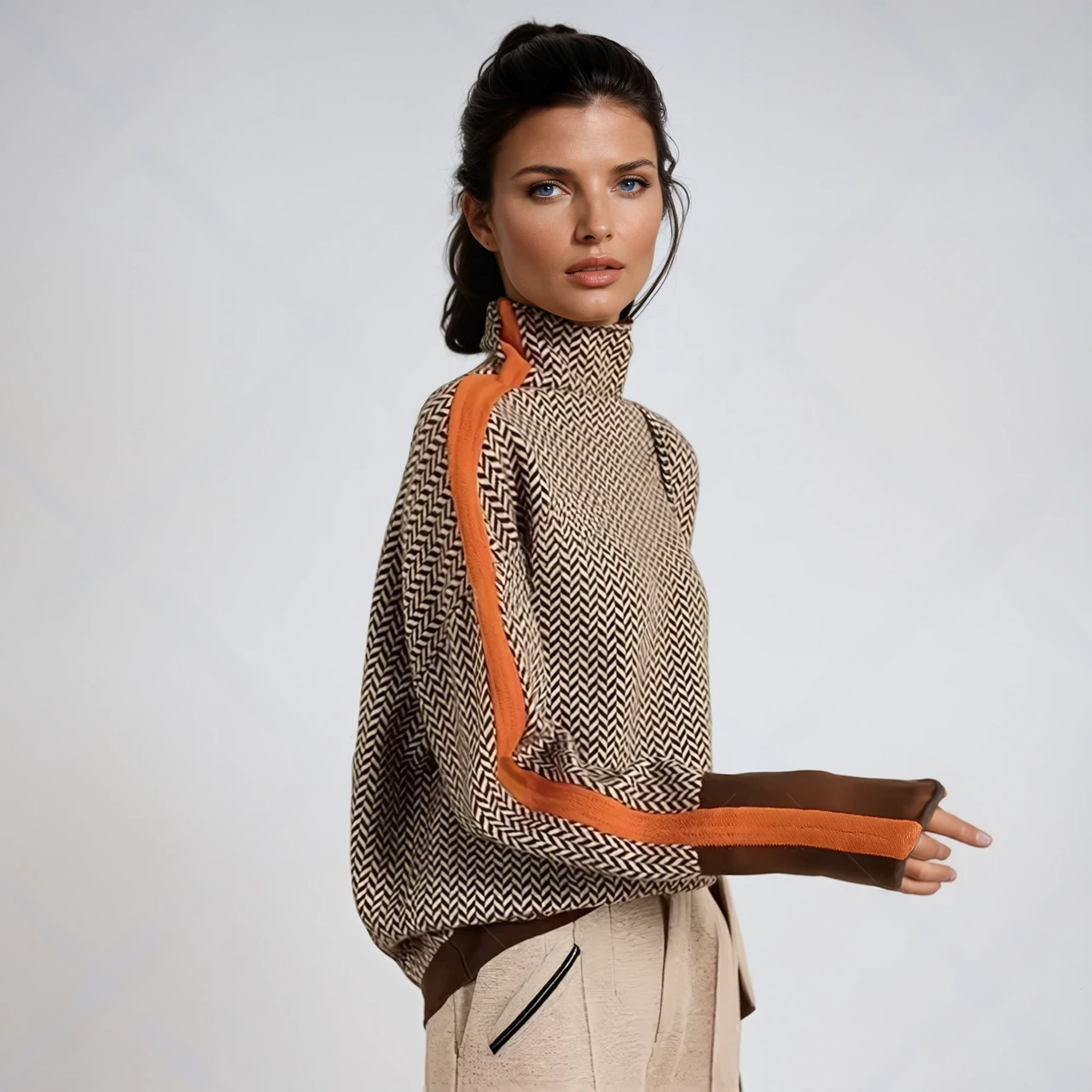 Lina | Retro-inspirierter Rollkragenpullover für Damen