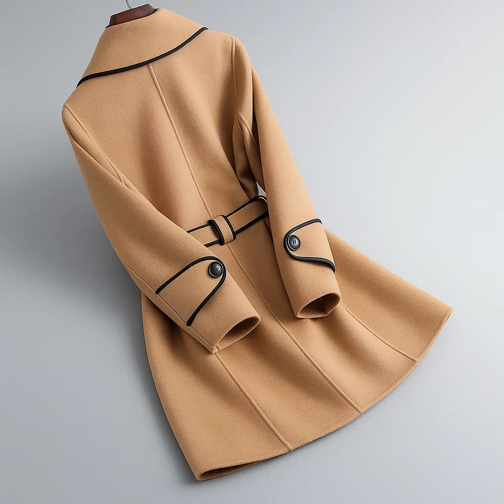 Maya | Damen Trenchcoat mit elegantem Bindegürtel