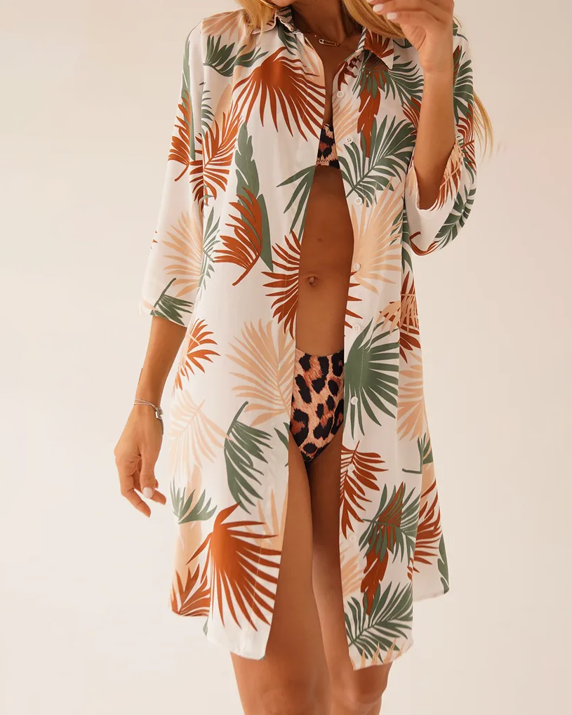 Leona | Elegante Damen Langarm Tunika luftig
