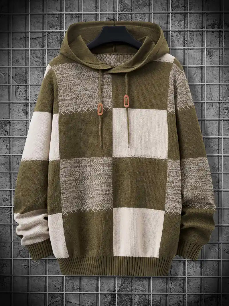 Fabian | Bequemer Strickpullover mit modischer Kapuze