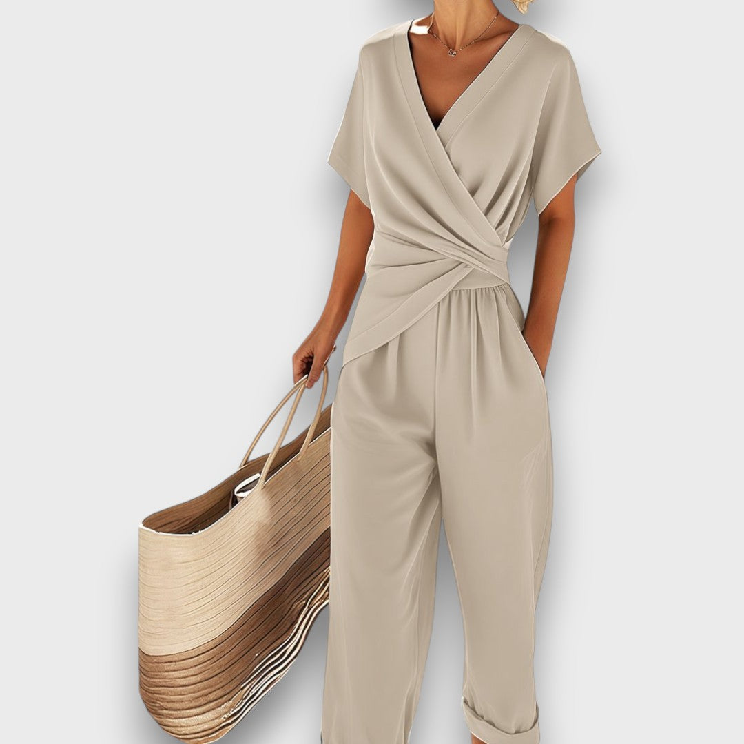 Clara | Eleganter Sommer-Jumpsuit mit Wickeloptik