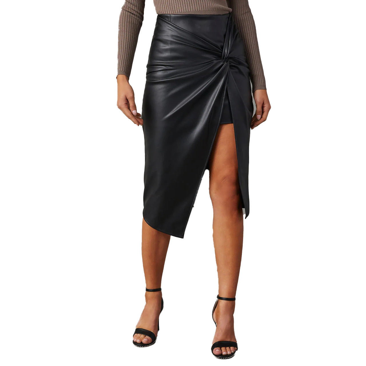 Miriam | Eleganter Midirock aus Leder im modernen Schnitt
