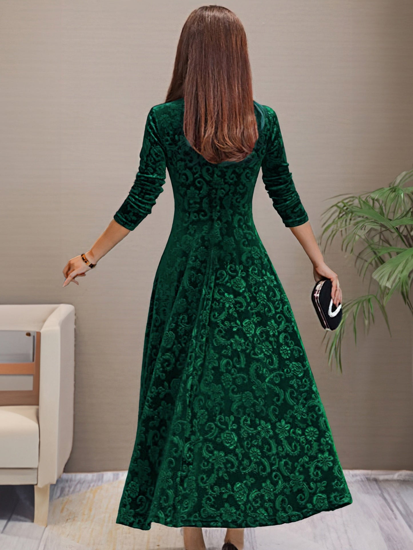 Isabella | Damen Samtkleid elegant modern stilvoll