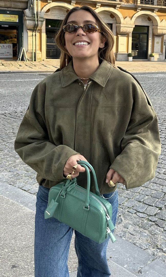 Sophie | Modische Wildlederjacke Damen im Pilotenlook