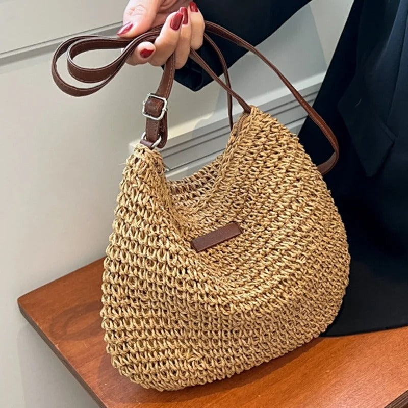Nina | Modische Stroh-Tasche für sonnige Alltagstage