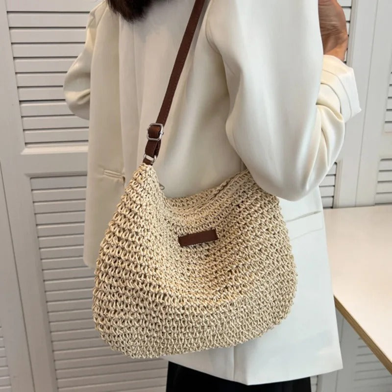 Nina | Modische Stroh-Tasche für sonnige Alltagstage