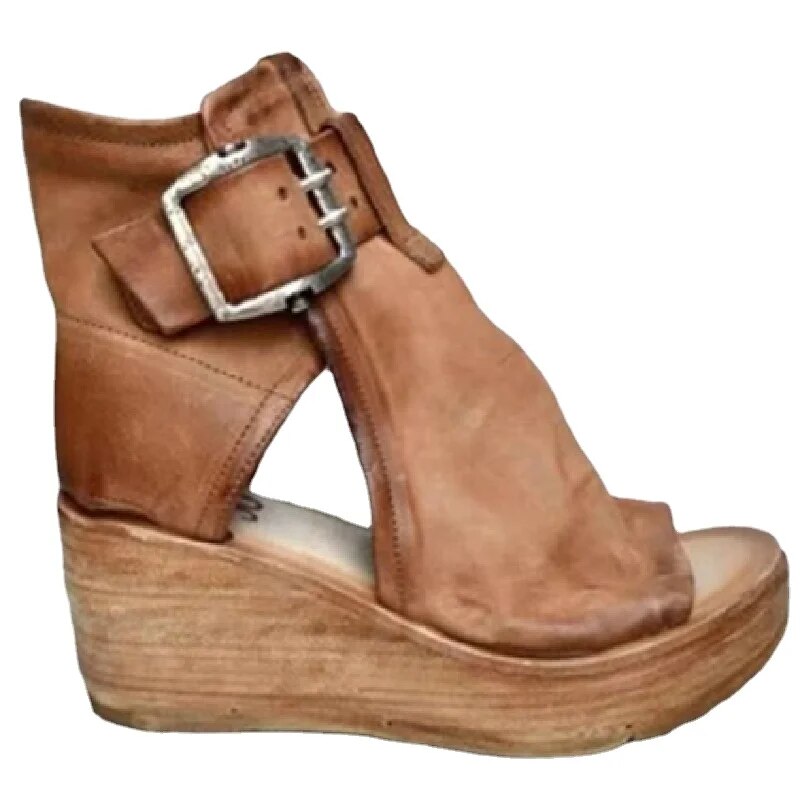 Leonie | Orthopädische Keilabsatz-Schuhe im Vintage-Look