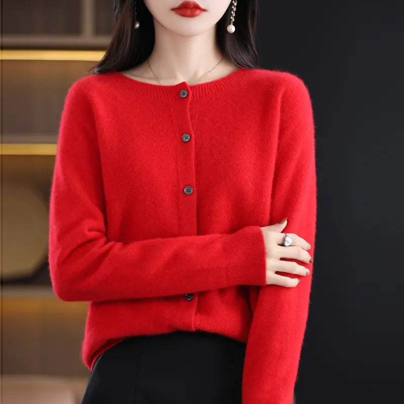 Nora | Stilvoller Strickcardigan für Büro und Freizeit