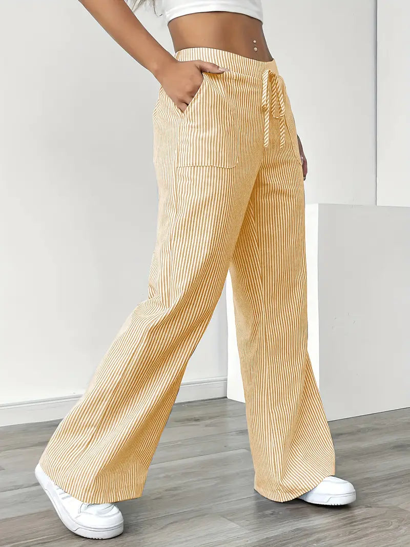 Clara | Elegante gestreifte Hose mit praktischen Taschen