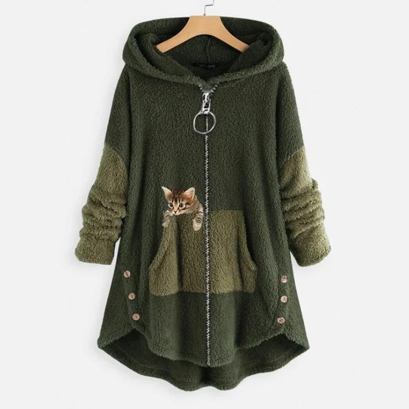 Clara | Flauschiger Winterhoodie mit Kapuze für Damen
