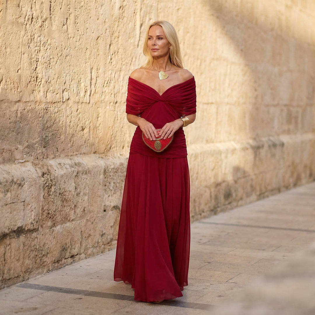 Elisa | Stilvolles Kleid Rot Damen Chic