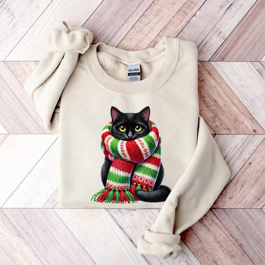 Isabel | Festliches Katzenmotiv Sweatshirt für alle Geschlechter