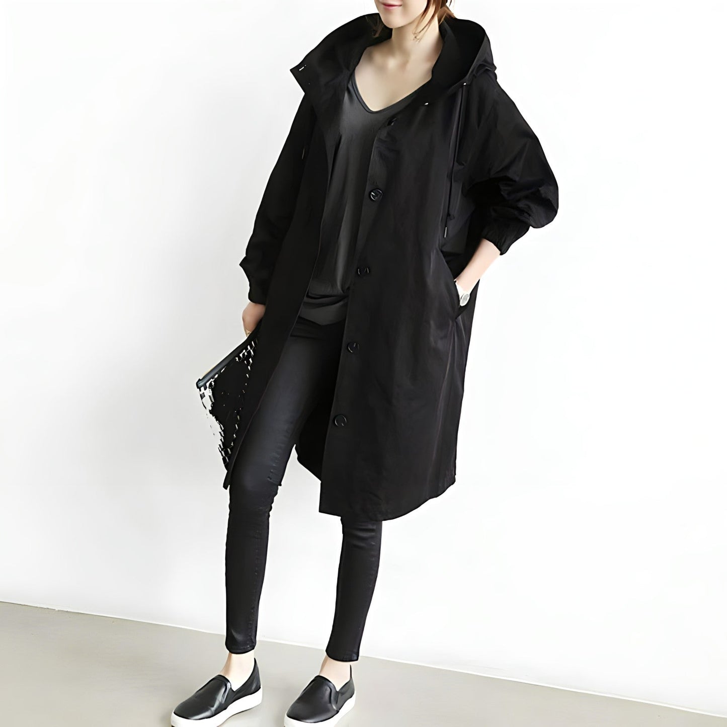 Lena | Lässiger Trenchcoat mit Kapuze für Damen