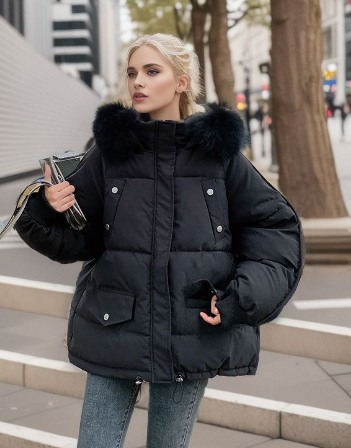 Paula | Lässiger Damen Wintermantel mit kuscheliger Kapuze