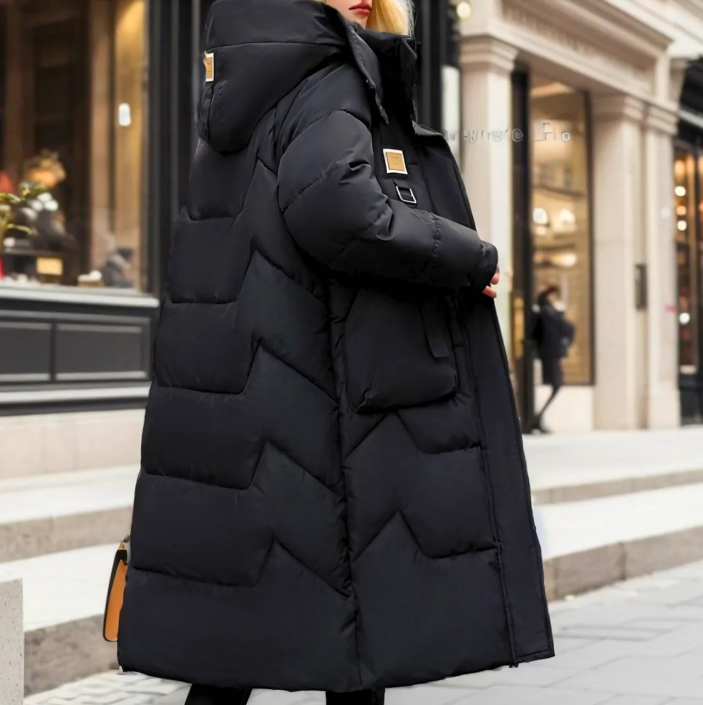 Nina | Stylische lange Puffer-Jacke für Damen