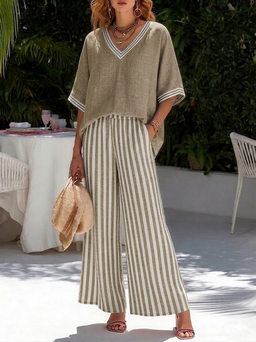 Zoe | Stilvolles Leinen Set Damen Trend
